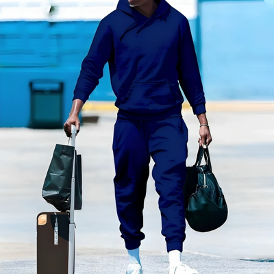 Varmfôret casual joggedress for menn