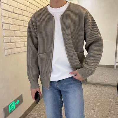 Slim fit cardigan for menn