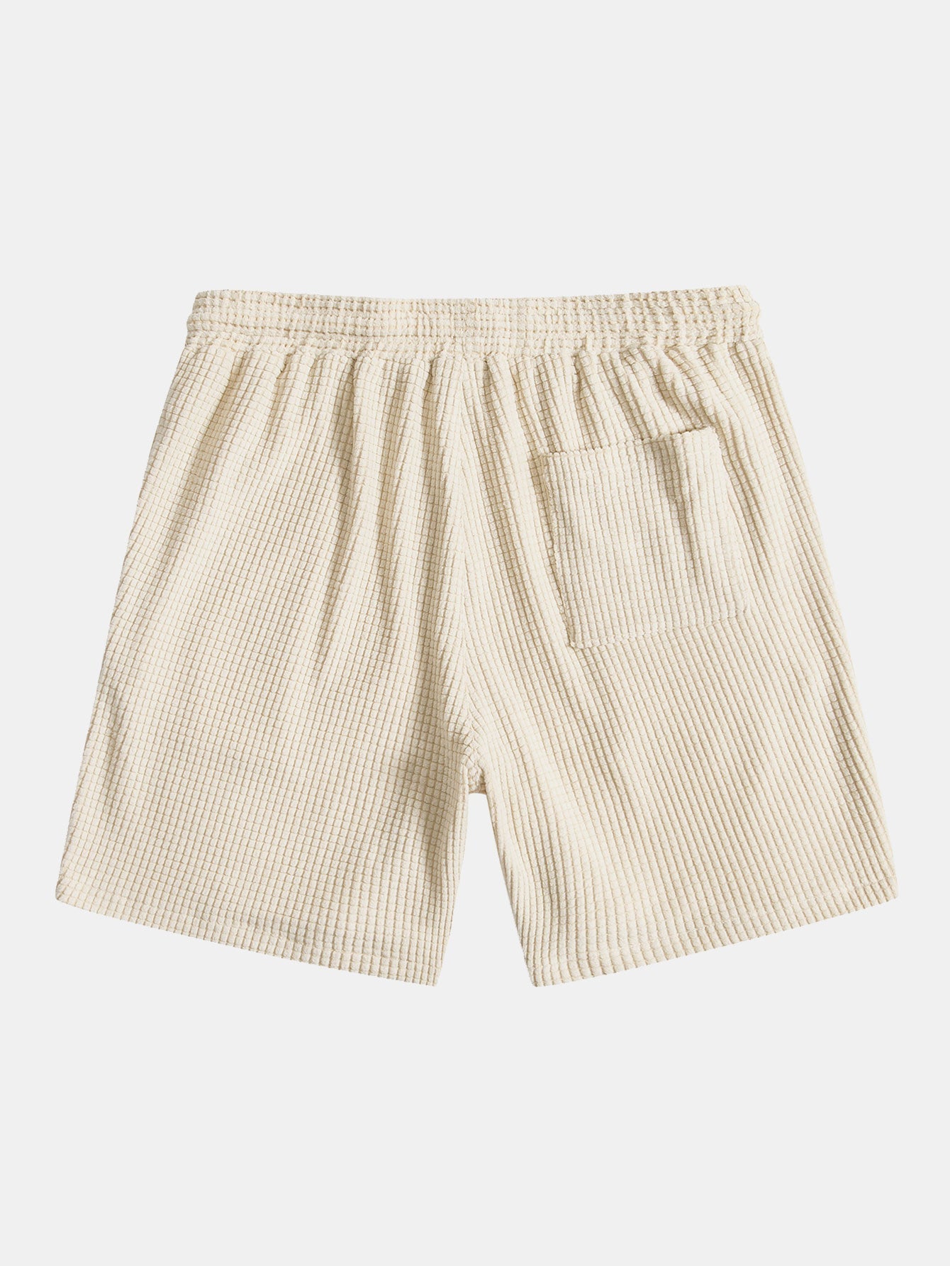 Vaffelknappet skjorte og shorts