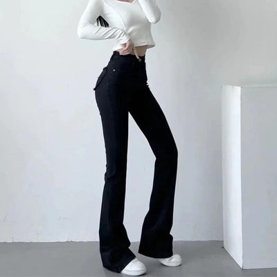Ara | jeans med høy midje og hjerteformede volanger