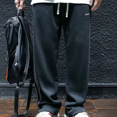 Uformelle joggebukser i fløyel med striper