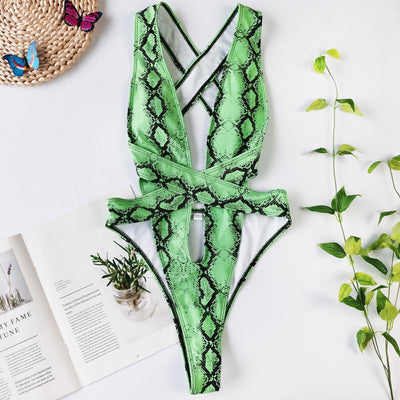 Badedrakt i ett stykke med bandasje Sexy bikini