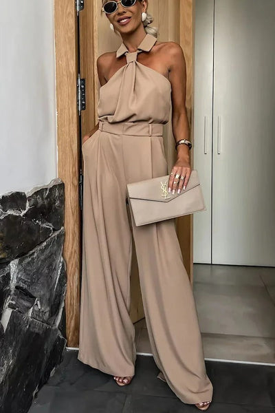 Sexy stilig ermeløs jumpsuit for kvinner