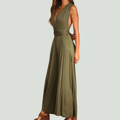 Elegant jumpsuit med krysset rygg