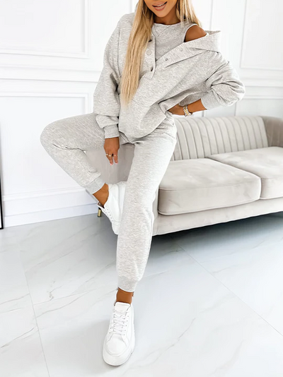 Stilig joggingsett med hette for kvinner