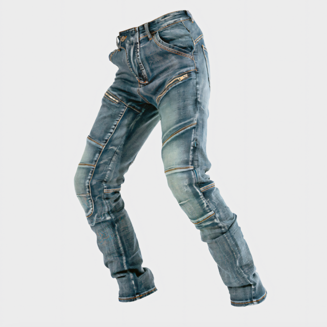 Stretchy bikerjeans for menn