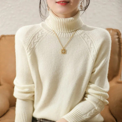 Strikket turtleneck-genser for kvinner