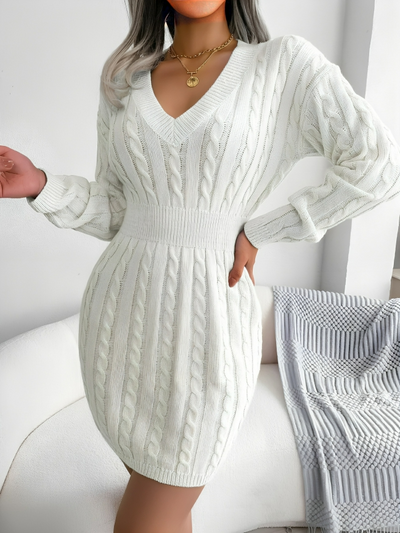 Damekjole med slim fit genser