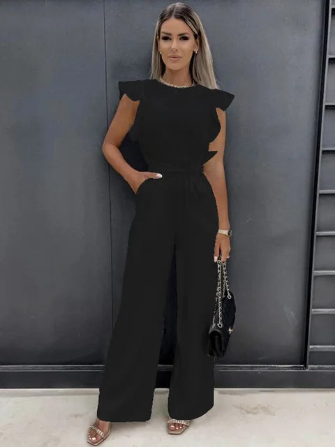 Elegant jumpsuit med vide ben