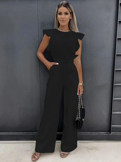 Elegant jumpsuit med vide ben