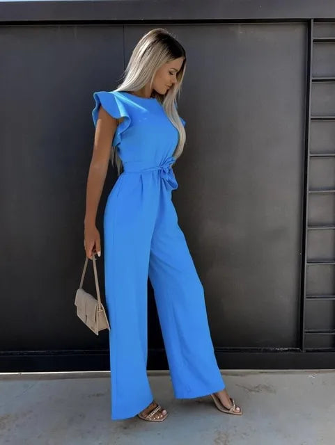 Elegant jumpsuit med vide ben