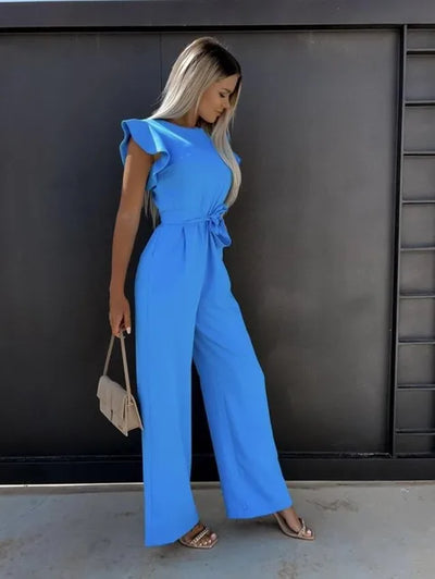 Elegant jumpsuit med vide ben
