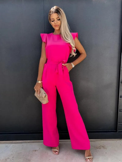 Elegant jumpsuit med vide ben