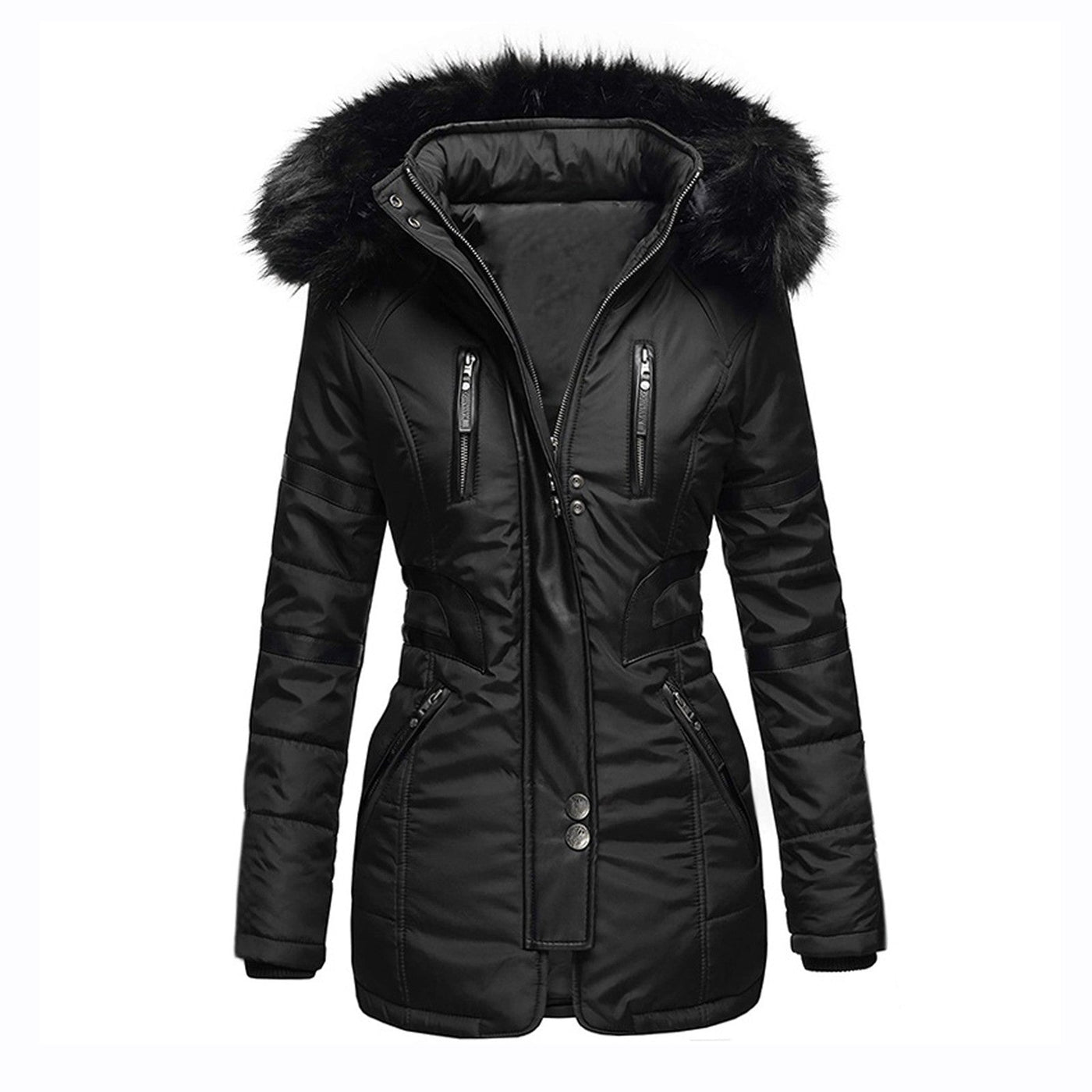 Elegant jakke med hette