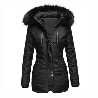 Elegant jakke med hette
