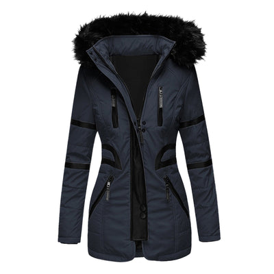 Elegant jakke med hette