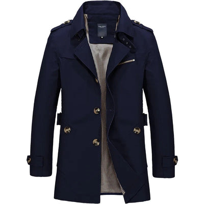 Elegante trenchcoater i bomull for menn