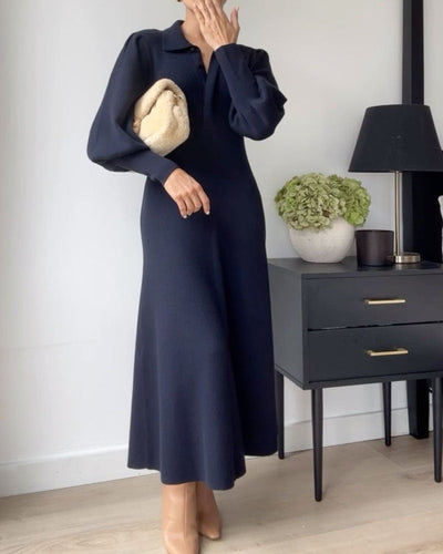 Elegant og stilig langermet kjole for kvinner
