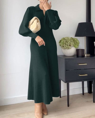 Elegant og stilig langermet kjole for kvinner