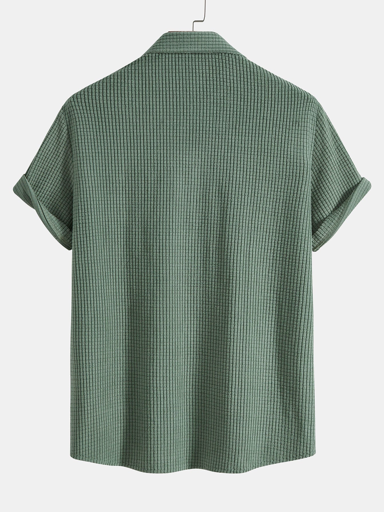 Vaffelknappet skjorte og shorts