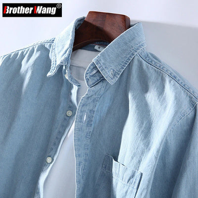 Uformell denimskjorte