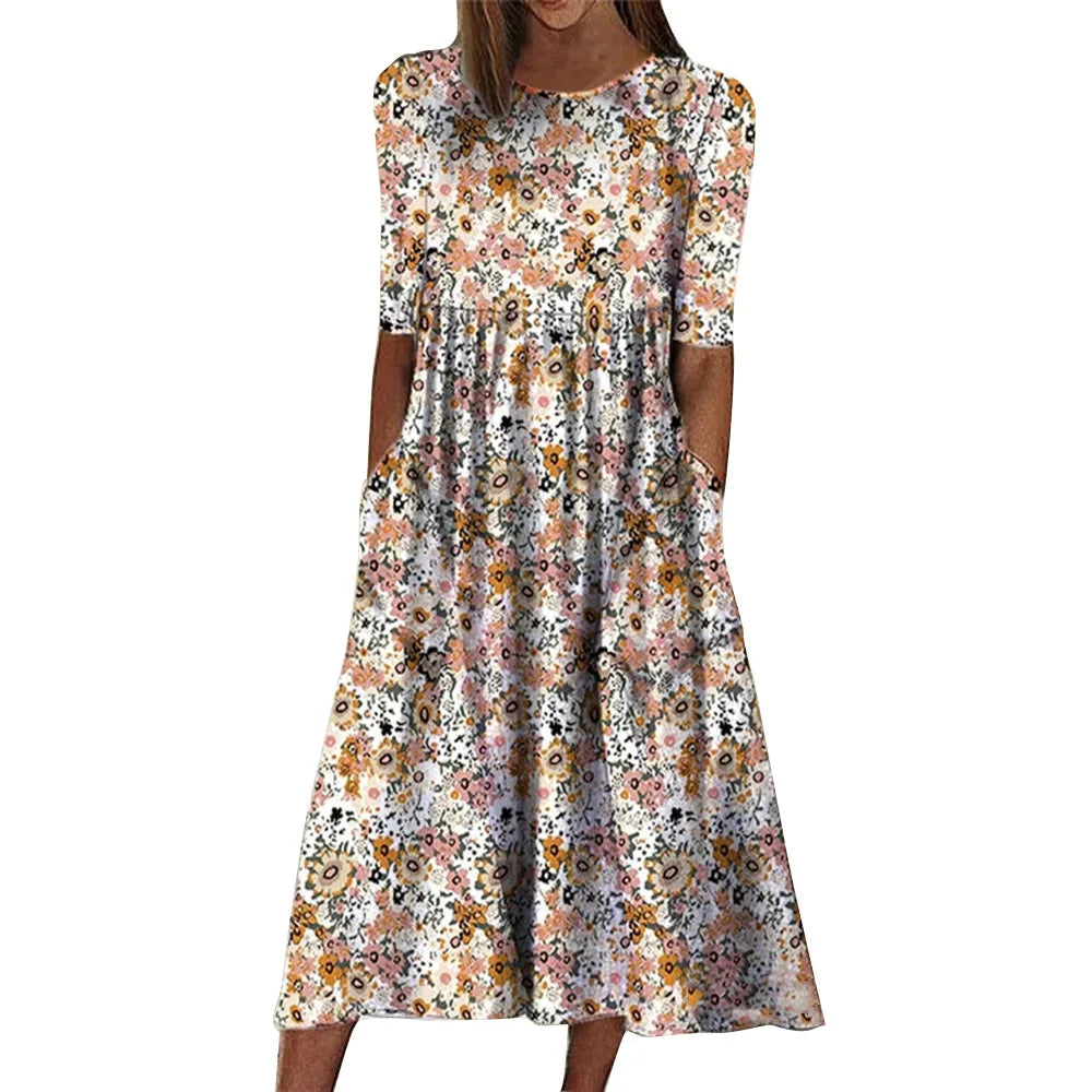 Astrid | Vakker blomstret kjole
