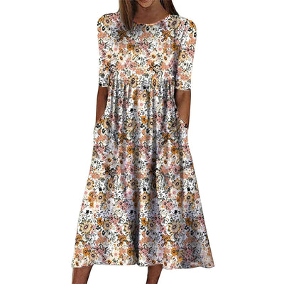 Astrid | Vakker blomstret kjole