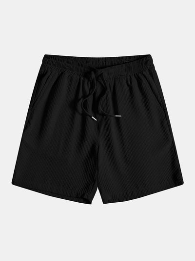 Skjorte og shorts med vaffelkrage Revere-krage