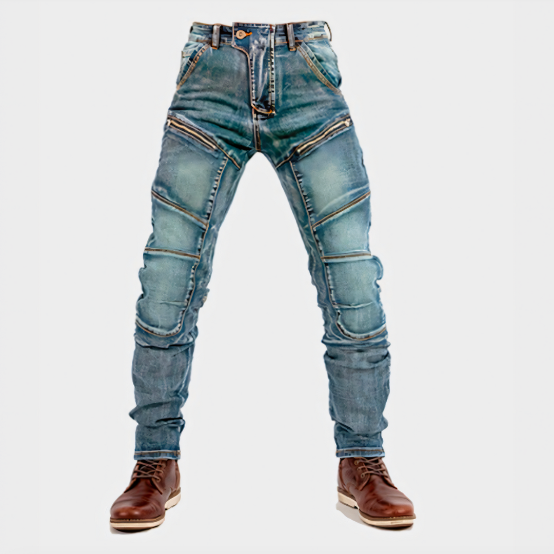 Stretchy bikerjeans for menn