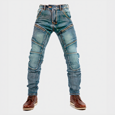 Stretchy bikerjeans for menn