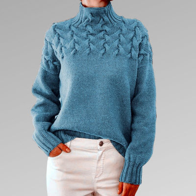Charlene - Stilig og varm polo med turtleneck og turtleneck