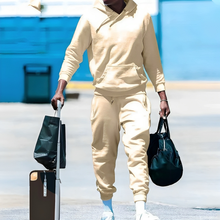 Varmfôret casual joggedress for menn