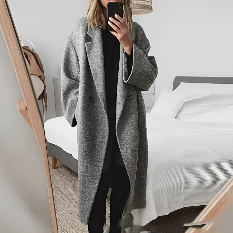 Casual lang kåpe for kvinner