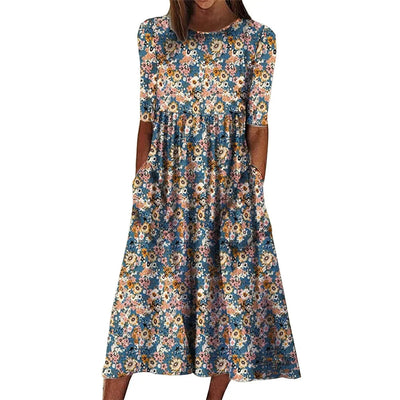 Astrid | Vakker blomstret kjole