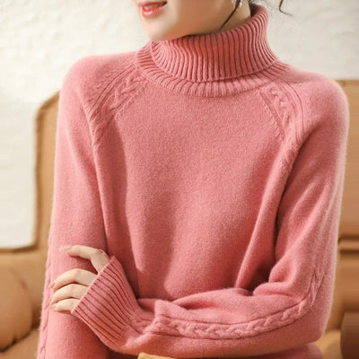 Strikket turtleneck-genser for kvinner