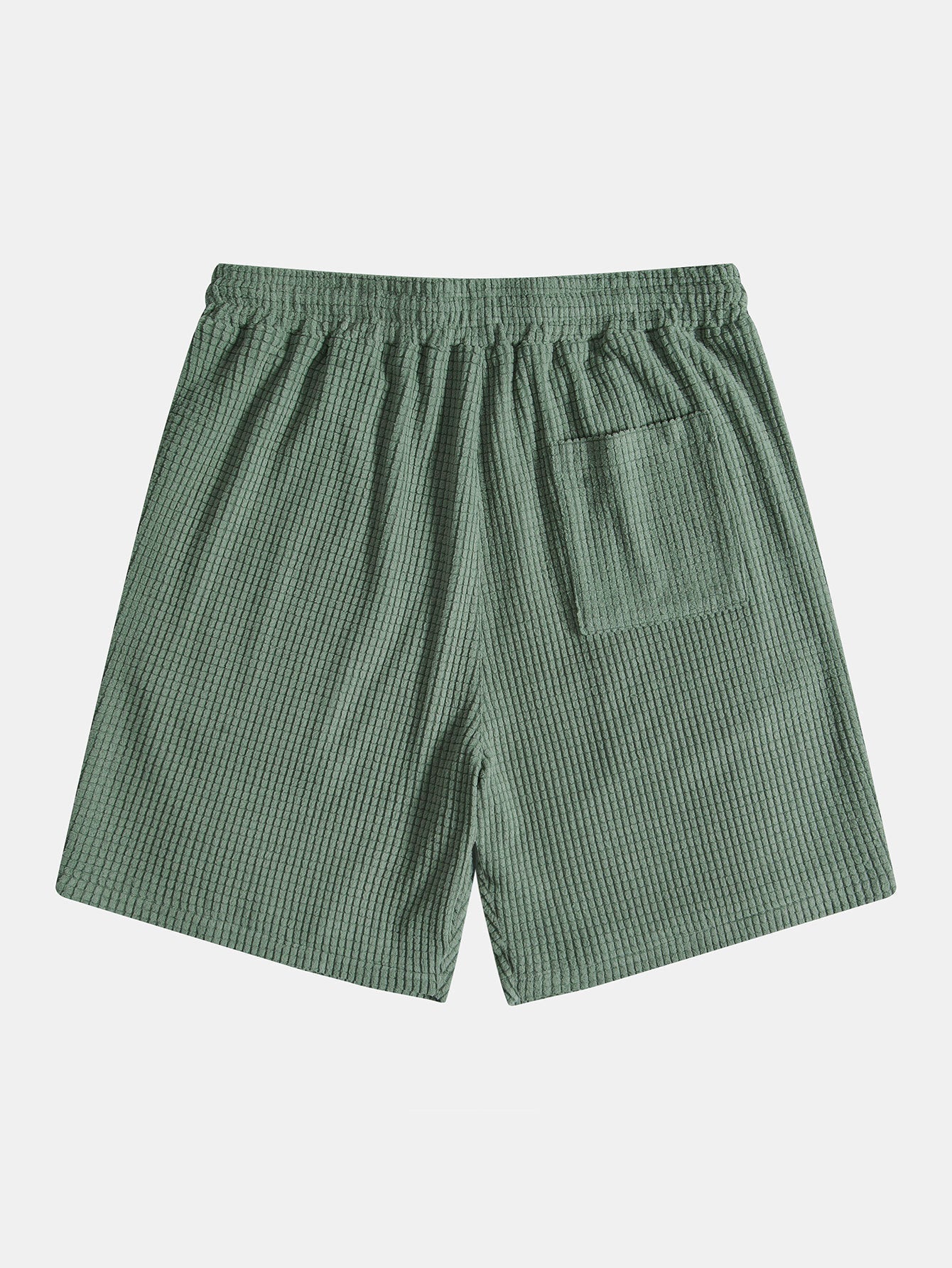 Vaffelknappet skjorte og shorts
