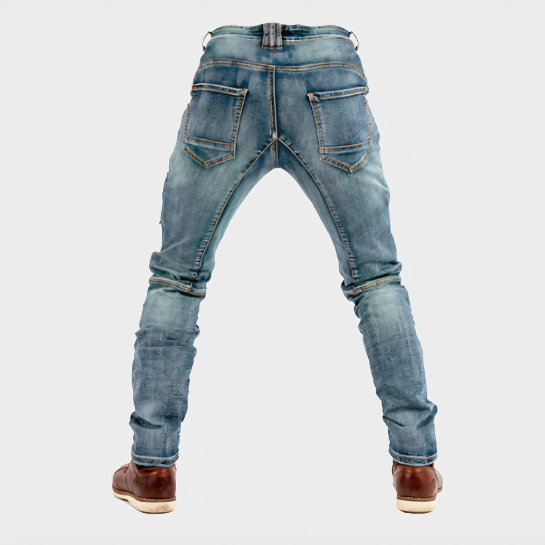Stretchy bikerjeans for menn