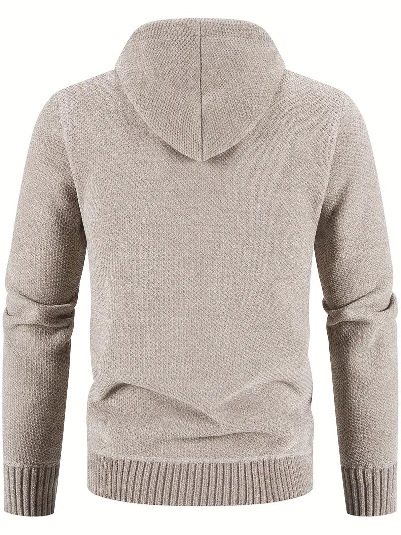 CozyKnit Pro - Fleecevest med hette for menn