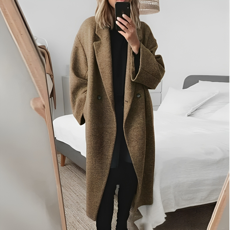 Casual lang kåpe for kvinner