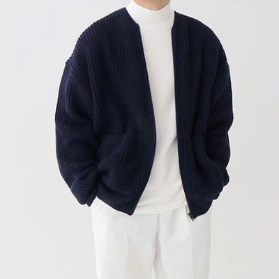 Slim fit cardigan for menn