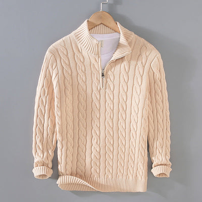 Elegant herregenser med glidelås og polokrage