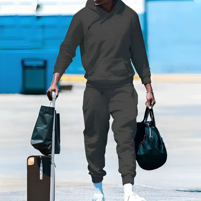 Varmfôret casual joggedress for menn