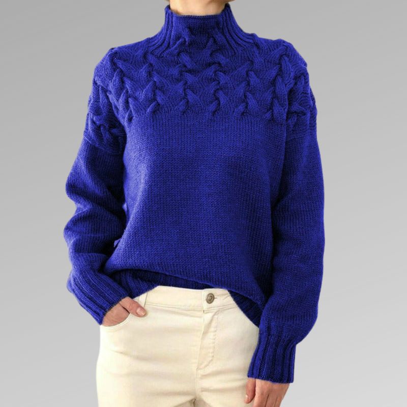 Charlene - Stilig og varm polo med turtleneck og turtleneck