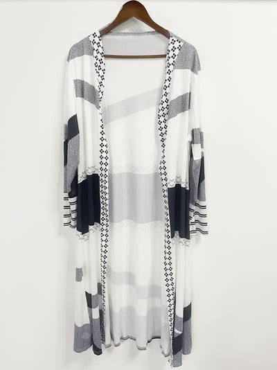 Charill - Geoprint langermet åpen cardigan