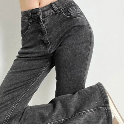 Ara | jeans med høy midje og hjerteformede volanger
