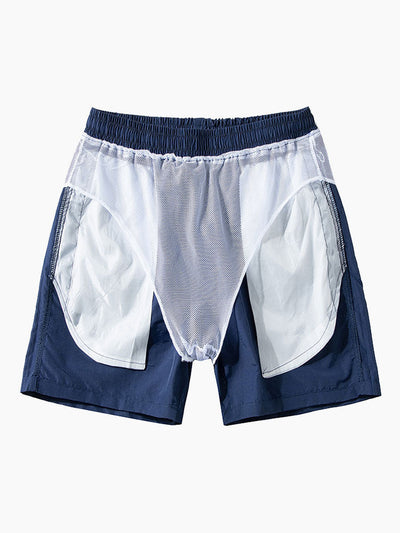 Skjorte med knappelukking og badeshorts med palmemønster