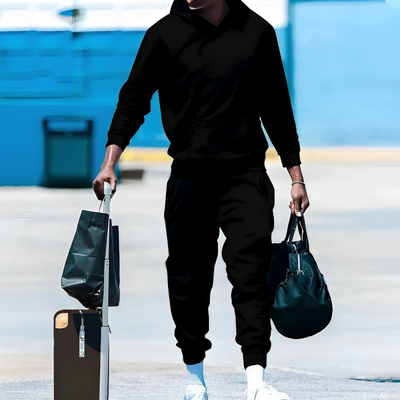 Varmfôret casual joggedress for menn
