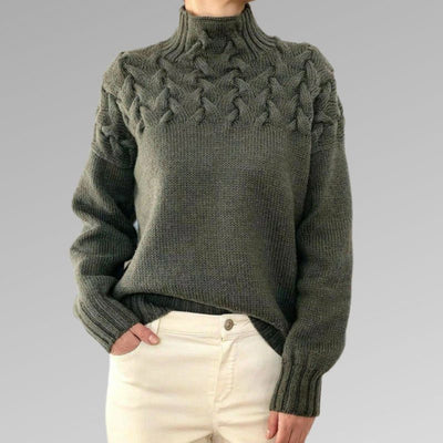 Charlene - Stilig og varm polo med turtleneck og turtleneck