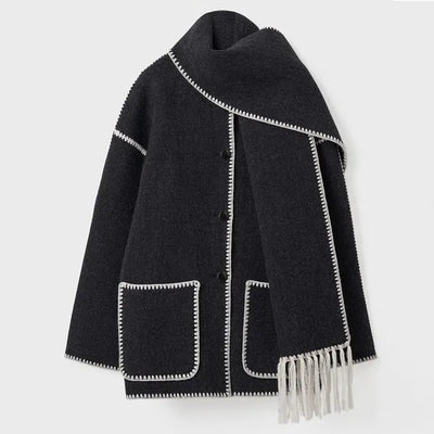 ELEGANT FRAKK MED SKJERF FOR KVINNER