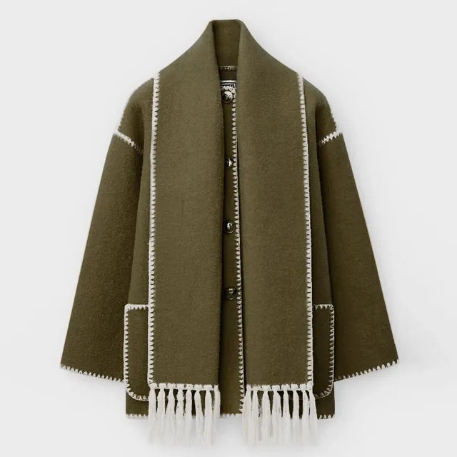 ELEGANT FRAKK MED SKJERF FOR KVINNER